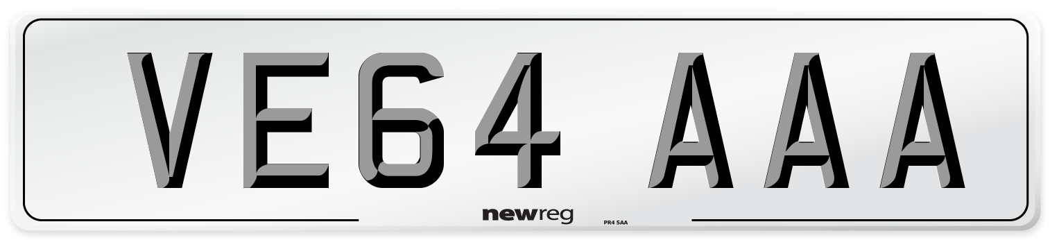 VE64 AAA Number Plate from New Reg